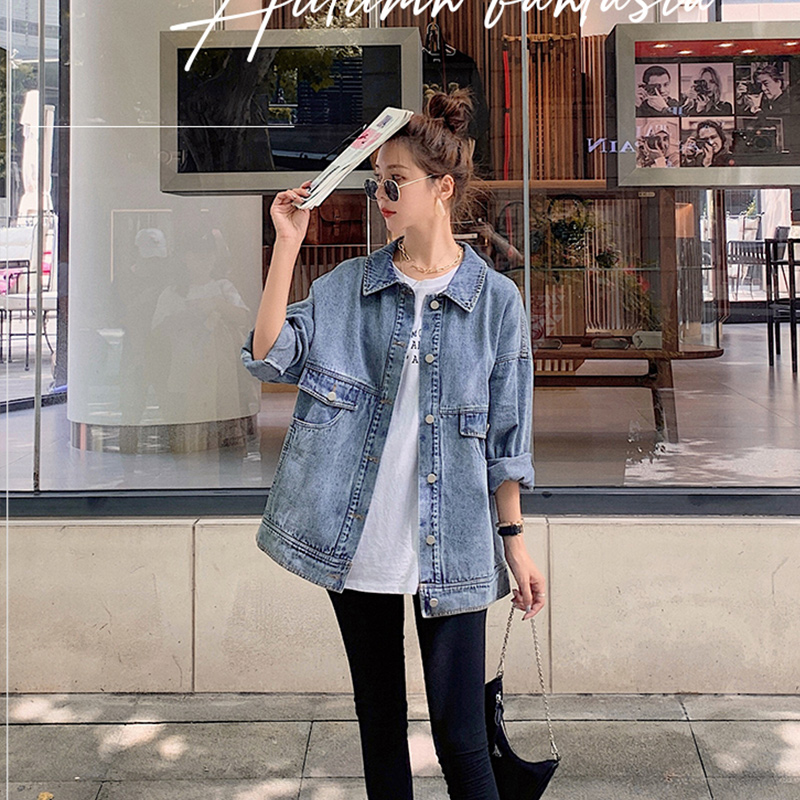 Áo khoác denim gió BF giản dị